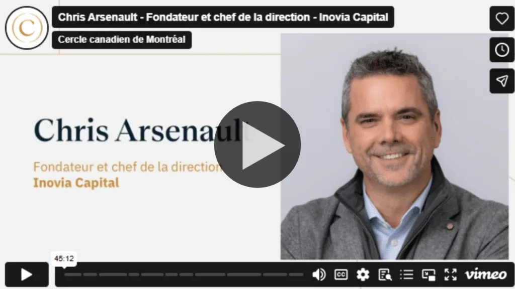 Watch the video of the Cercle canadien de Montréal event with Chris Arsenault